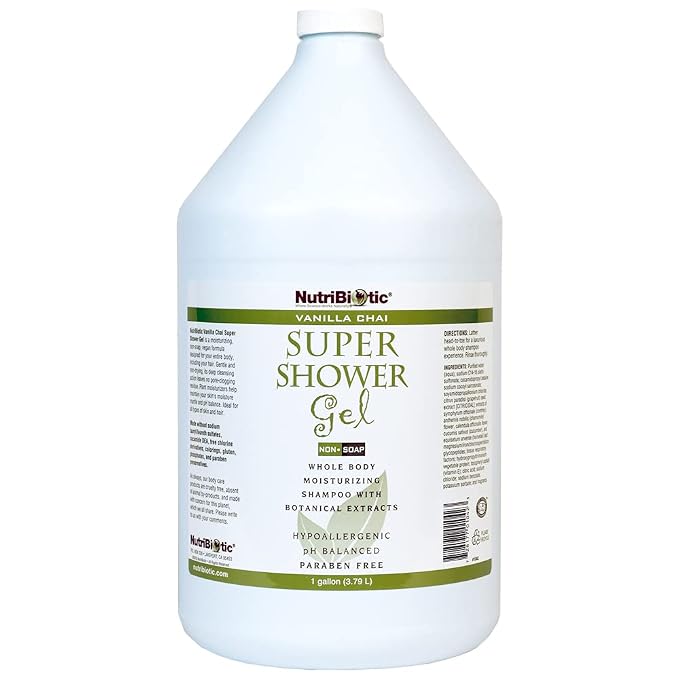 NutriBiotic – Vanilla Chai Super Shower Gel, 1 Gallon | Whole Body Shampoo - Image 4
