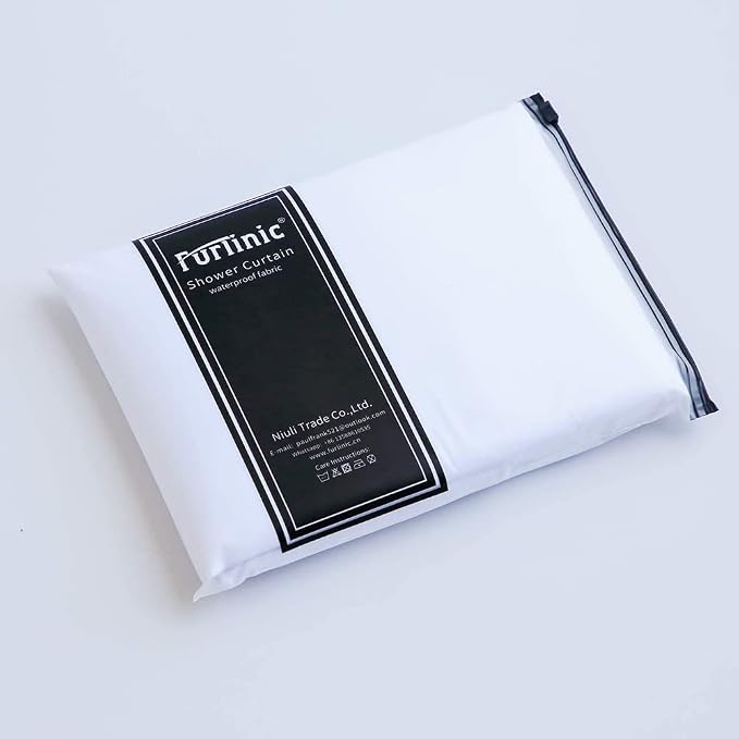 Furlinic No Hook Extra Long Shower Curtain 96 Length, Polyester Cloth Fabric - Image 8