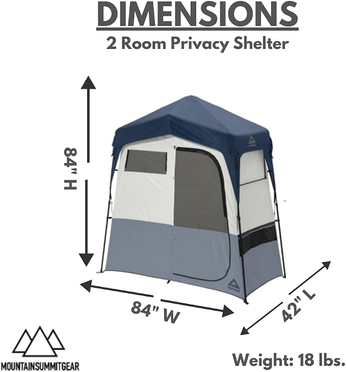 Caddis Rapid Privacy Shelter 1/2-Rooms, Camping Shower & Portable Toilet Tent - Image 4