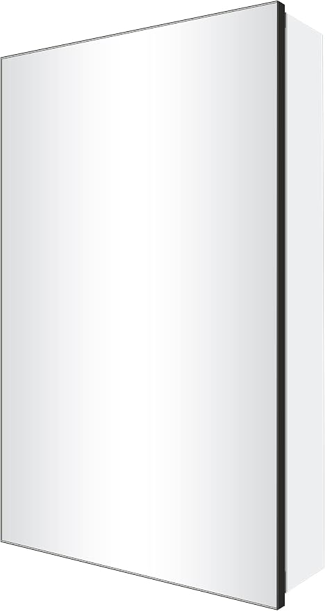 Bathroom Medicine Cabinet with Farmhouse Black Aluminium Alloy Framed 26 x 16 - Image 4