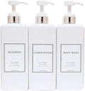 Modern Design Shampoo and Conditioner Dispenser, Large 27oz Shower Soap by HARRA+HOME