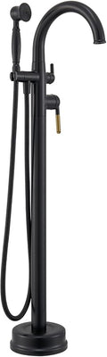 Freestanding Bathtub Faucet Black & Rose Gold Tub Filler High Flow by Wintap