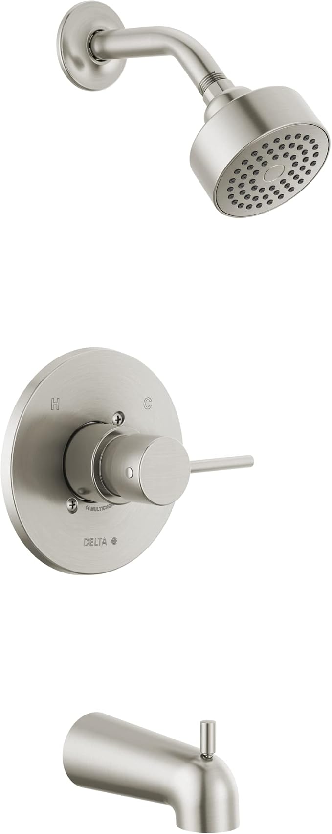 Delta Faucet Modern Brushed Nickel Tub and Shower Trim Kit, Shower Faucet by DeltaFaucet