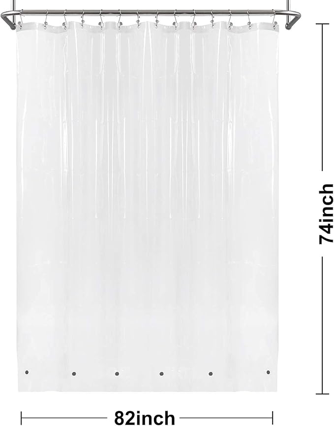 Barossa Design Clear Shower Curtain Liner 82 Width by 74 Height - Image 6