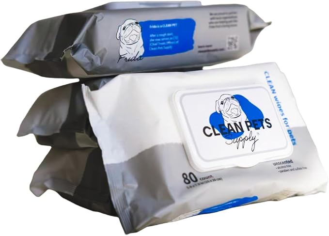 Unscented Pet Cleaning Wipes 80 Count No frangrance, Grooming Wipes - Image 2