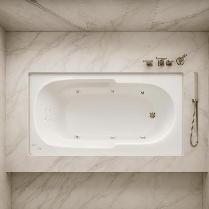 Carver Tubs - AR6032 - Modern Acrylic Fiberglass Whirlpool Tub Water Massage by CarverTubs