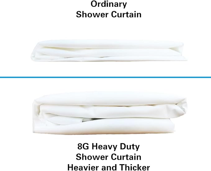 Clawfoot Tub Shower Curtain Liner 8G Extra Thick and Heavy Duty 180W x 70H inch - Image 3