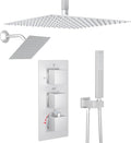 Enga Dual Rain Shower Head System, 16 Inch Ceiling Mount Shower Head by Enga