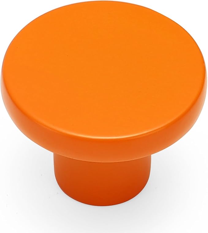 Ravinte 1 Pack Cabinet Knobs Orange Kitchen Cabinet Knobs Round Dresser Drawer by Ravinte