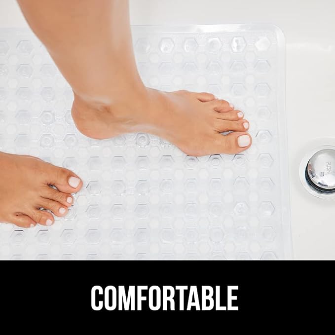 GORILLA GRIP Patented Bath Tub Shower Mat, Machine Washable Bathtub Floor Liner - Image 9