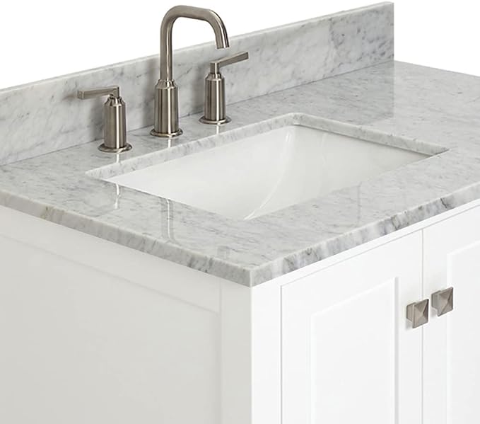 ARIEL Cambridge 37 Inch White Bathroom Vanity - Image 7