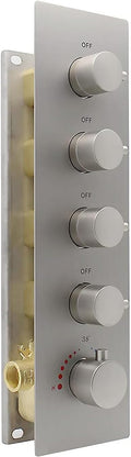 HOMEDEC Modern Solid Brass Concealed 4-Function Thermostatic Shower Diverter by HOMEDEC