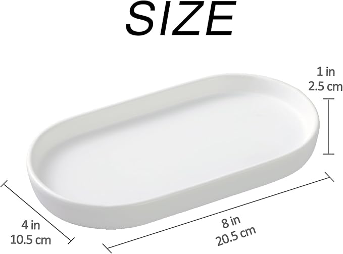 White Round Soap Dispenser Tray - Image 3