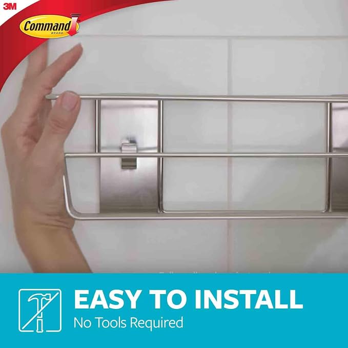 Command Shower Caddy Satin Nickel - Image 4