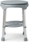 Medline Durable Aluminum Frame, Round Swivel Shower Stool, Supports up to by Medline
