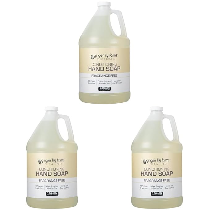 Ginger Lily Farms Club & Fitness Conditioning Liquid Hand Soap Refill, 100% by GingerLilyFarms