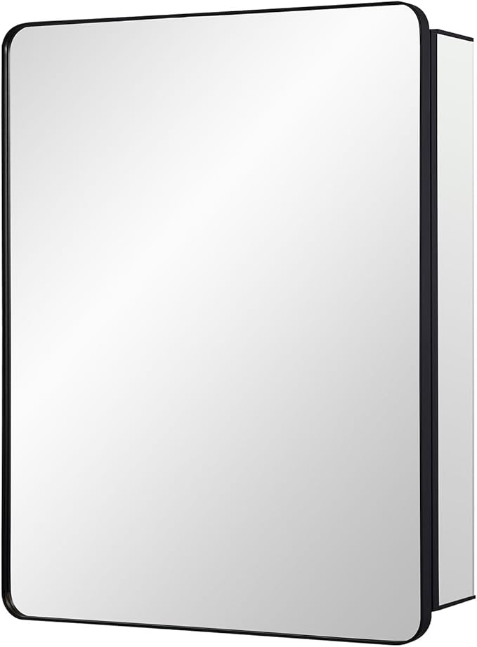 Black Bathroom Mirror Medicine Cabinet - Image 5