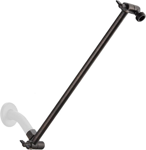 15 Inch Extra Long Adjustable Shower Head Extension Arm by SINGINGRAIN