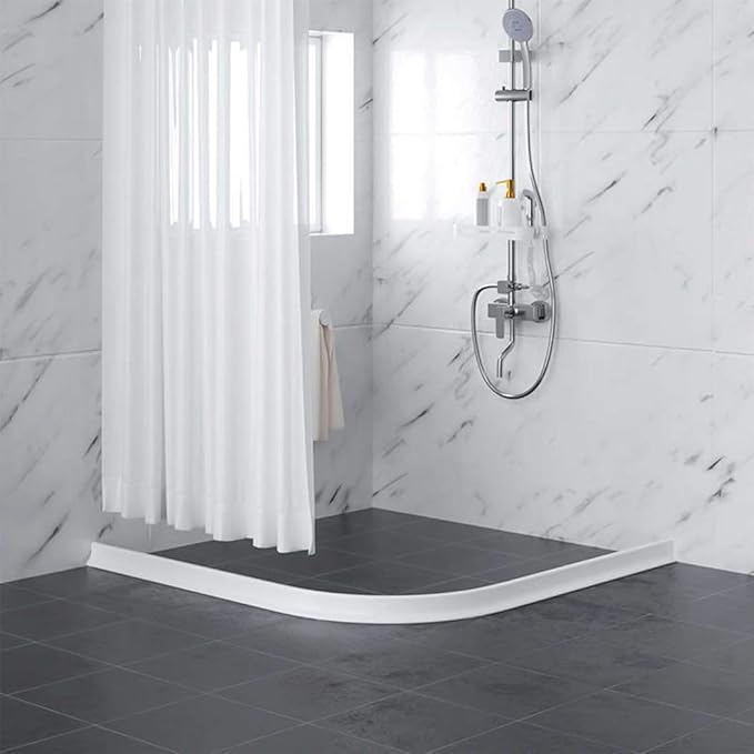 3” High Shower Threshold Water Dam 67 Inch Collapsible Shower Barrier Water - Image 7