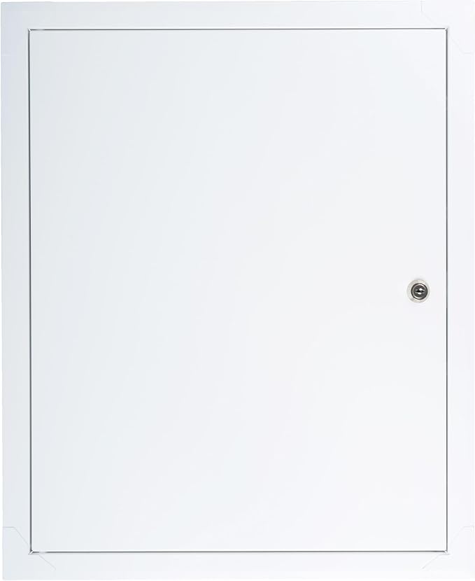 16" x 20" Lockable White Metal Access Panel. Service Shaft Door Panel - Image 2