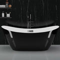 Bathtub with Upturned Ends, CUPC Chrome Drain and Overflow, Built-in Overflow by Unknown