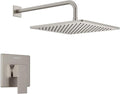 Lava Odoro 12-inch Modern Square Shower Faucet Set Brushed Nickel, Shower Trim by LavaOdoro