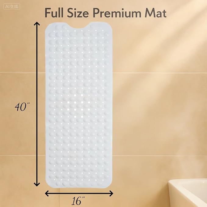 Bath and Shower Safety Mats 40x16 inch, Non Slip - Image 4