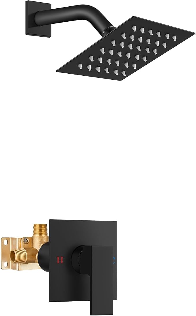 Airuida Shower Faucet Set Bathroom Rain Shower System SUS304 Stainless Steel by Airuida