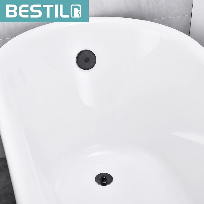 BESTILL Bathtub Drain Kit and Overflow Faceplate, Oil Rubbed Bronze - Image 2