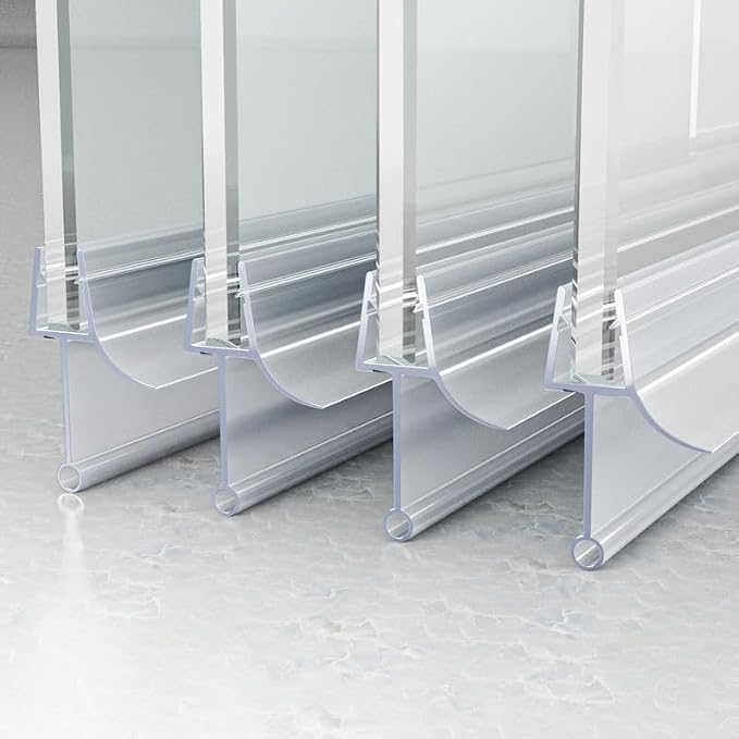 Frameless Shower Door Bottom Seal, Stop Shower Leaks and Create a Water Barrier by Foskbaths