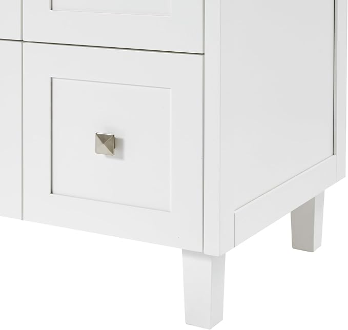 ARIEL Monroe 54 inch Bathroom Vanity Without Sink in White, Bathroom Base - Image 9