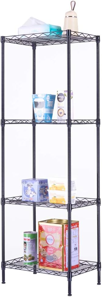 4 Tier Storage Racks Shelving, Heavy Steel Pantry Shelves, Adjustable Wire - Image 9