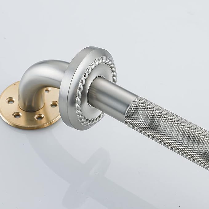 Anti Slip Shower Grab Bar, 24-Inch Toilet Textured Sturdy Hand Rail, Stylish - Image 4