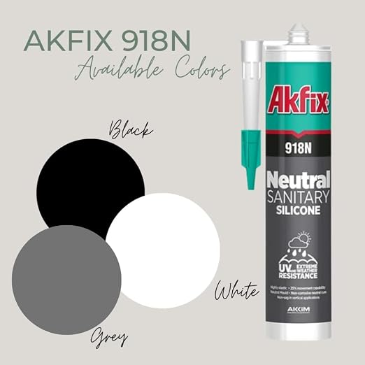 Akfix 918N White 100% Silicone Caulk - Image 7