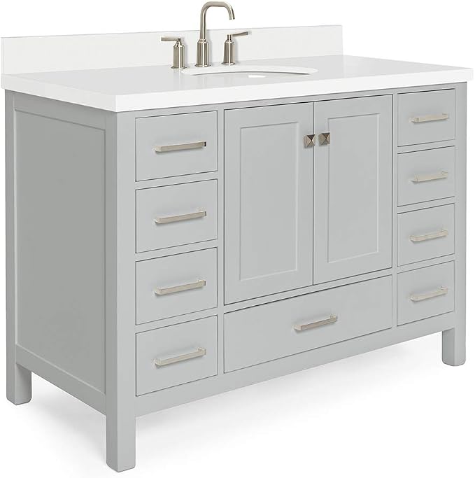 ARIEL 49" Grey Bathroom Vanity - Image 5