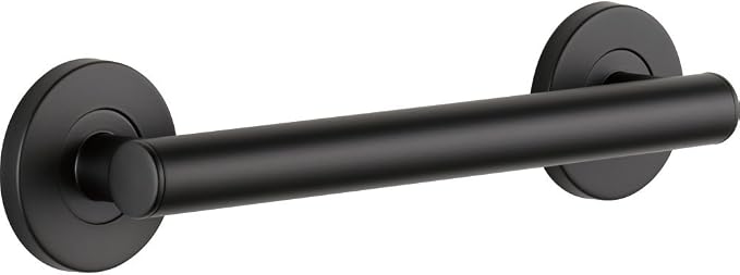 Delta Contemporary 12' Shower Grab Bar ADA Compliant Matte Black 450 lb by DeltaFaucet