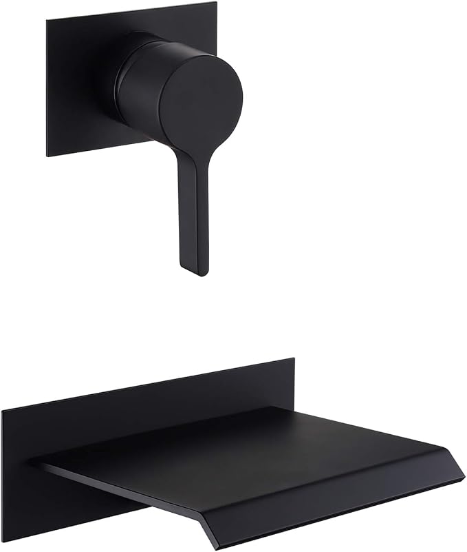 sumerain Wall Mount Bathtub Faucet Black by SUMERAINFAUCETS