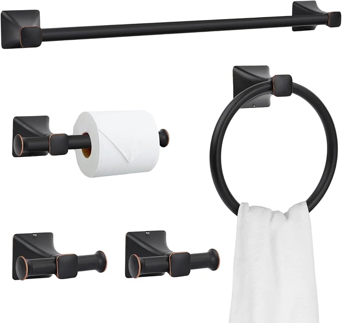 5 Piece Bathroom Hardware Accessories Set, SUS304 Stainless Steel Bath Towel by Unknown