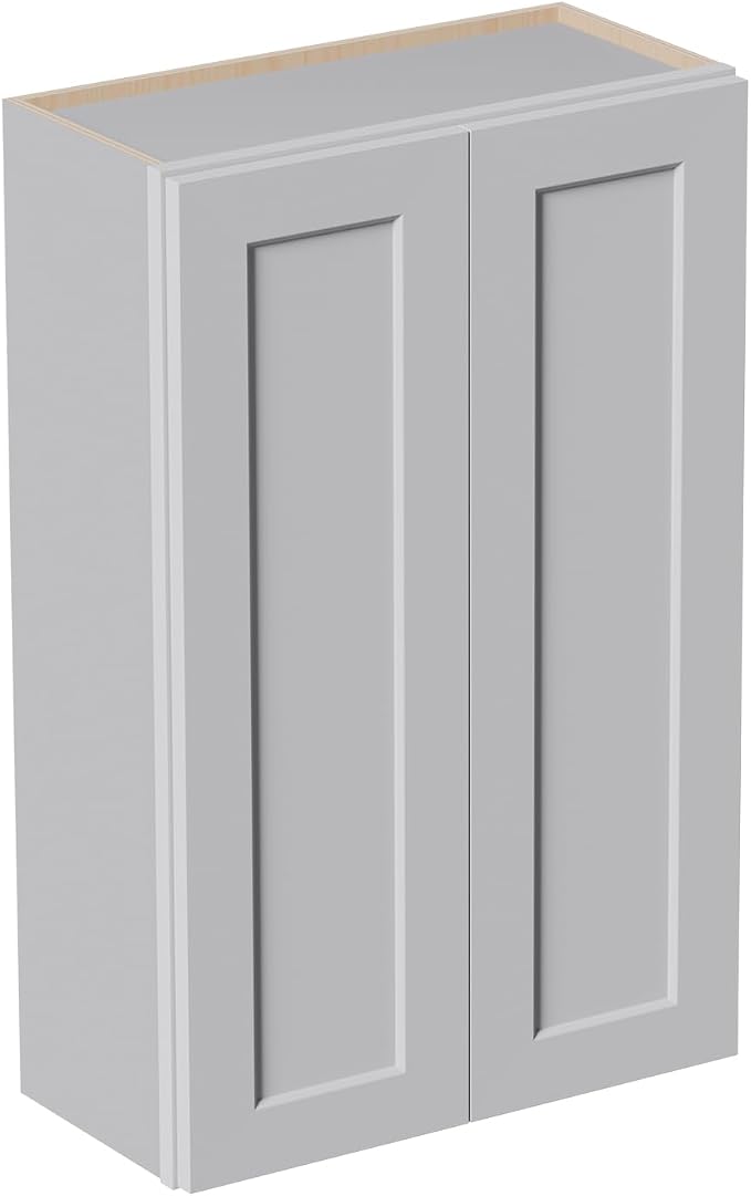 27 Inch Medicine Cabinet Wall Mounted, Solid Wood Over The Toilet Storage by Mkosoll