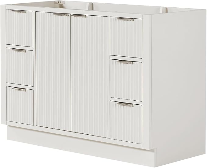 ARIEL Milan 48 Inch Single Sink Base Cabinet in Warm White - Image 11