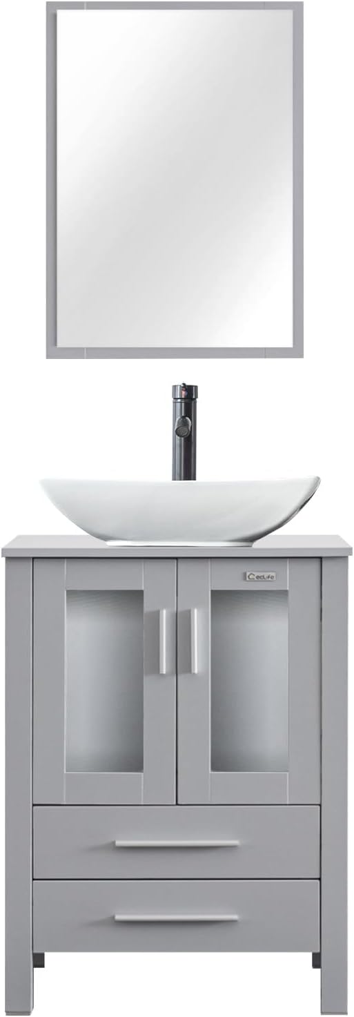 eclife 24" Modern Bathroom Vanity Sink Combo Freestanding Cabinet by eclife