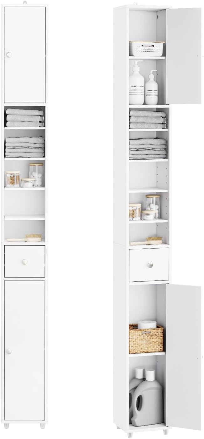 SoBuy Bathroom Narrow Storage Cabinet, Skinny Tall Unit by Haotian