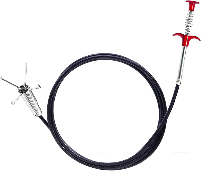 Drain Snake for Hair Clogs, 116 Inch Snake Drain Hair Removal Too, Plumbing by SHUOGUO