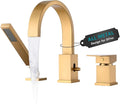 Brass Roman Tub Faucet with Sprayer, Deck Mount Bathtub Faucet with Hand Shower by Localand