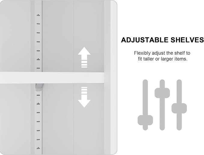 Narrow Glass Door Storage Cabinet Tall Metal Storage Cbinets - Image 6