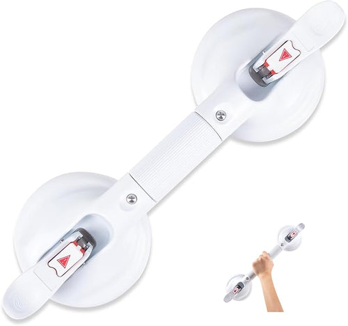 15inch Upgrade Suction Shower Grab Bar, Portable Shower Handle Bar Suction Grip by HEINSY