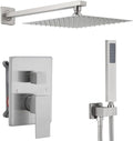 Brushed Bathroom Luxury Rain Mixer Combo Set Wall Mounted Rainfall Shower Head by ANNAZOMBATHROOM