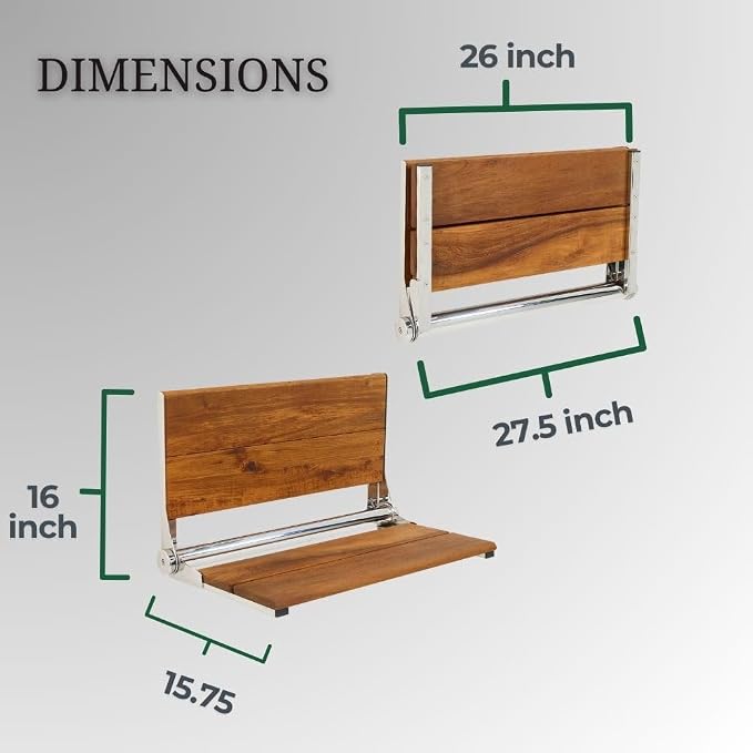 Folding Shower Seat Wall Mounted - Image 4