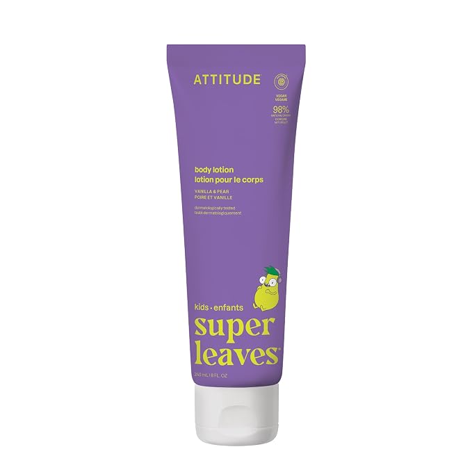 ATTITUDE Body Lotion for Kids, EWG Verifed Moisturizer, Dermatologically Tested by ATTITUDE