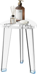 Acrylic Corner Shower Stool for Shaving Legs 11.65" D X 11.94" W X 16.34" H by GOIOOIA